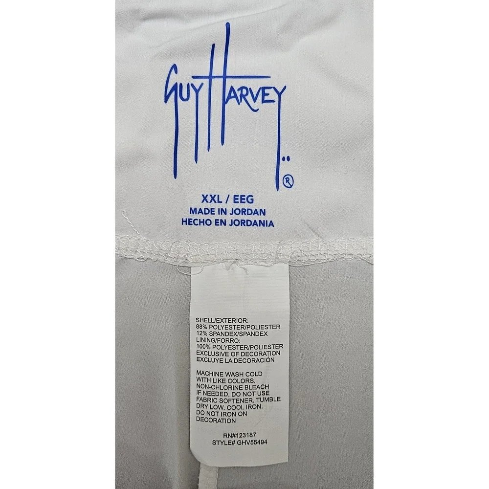 *NEW w/tags Guy Harvey Performance Womens Size XXL White Fishing Shorts UPF‎ 50